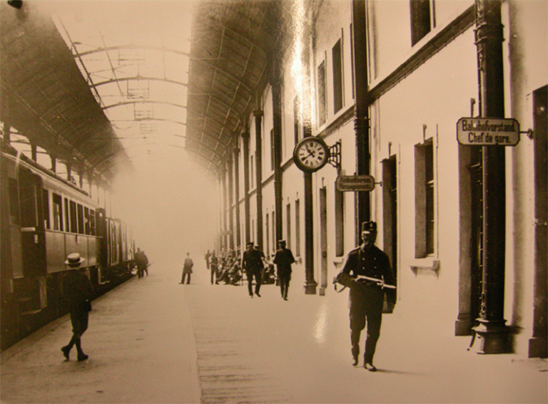 Das Militär sicherte und betrieb den Bahnhof Luzern während des Landesstreiks 1918